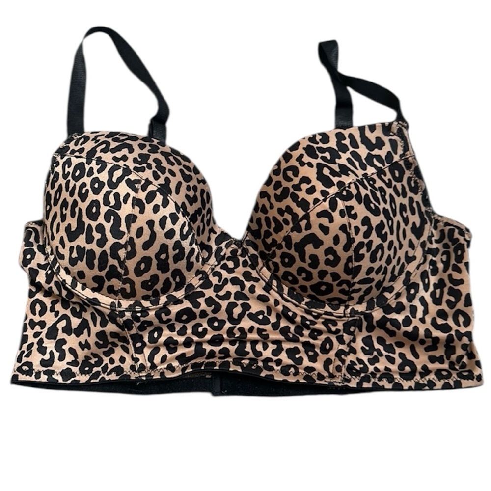 Leopard brown tan bra let size 36c